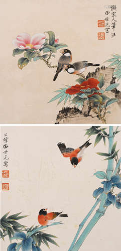 田世光 (1916-1999) 花鸟二帧