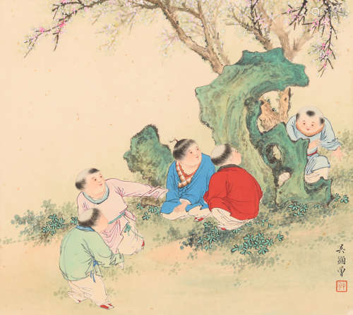吴光宇 (1908-1970) 婴戏图