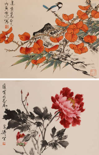 王雪涛(1903-1983)、田世光(1916-1999) 花鸟