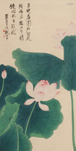 谢稚柳 (1910-1997) 荷趣图