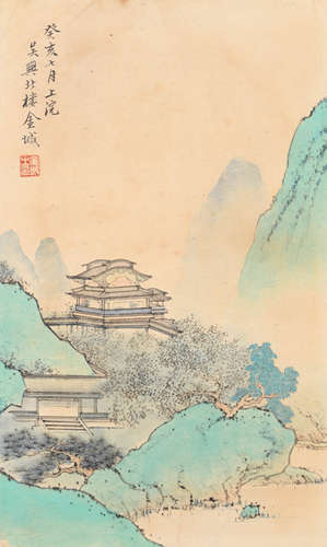 金城 (1878-1926) 青绿山水