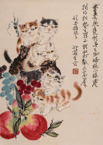 孙菊生 (1913-2018) 猫趣图
