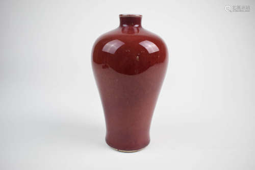 清中期 祭红釉梅瓶