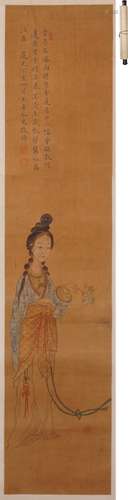 改琦（清） 人物図 設色絹本