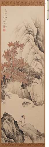 孫天牧 山水 設色紙本