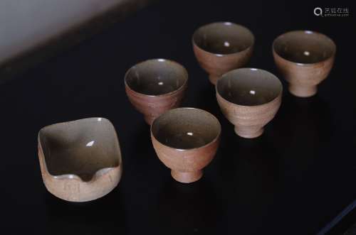 18-19世纪 日本名工青木木米茶器一套