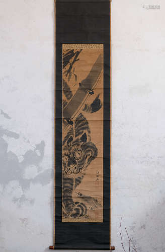 17-18世纪 日本江户时代虎图挂轴