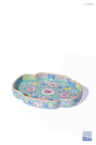 A TEADUST-GROUND FAMILLE-ROSE WASHER,MARK AND PERIOD OF YONG...