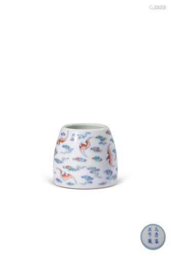 A DOUCAI WATERPOT,MARK AND PERIOD OF YONGZHENG