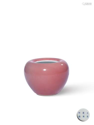 A PEACHBLOOM-GLAZED JAR,MARK AND PERIOD OF KANGXI