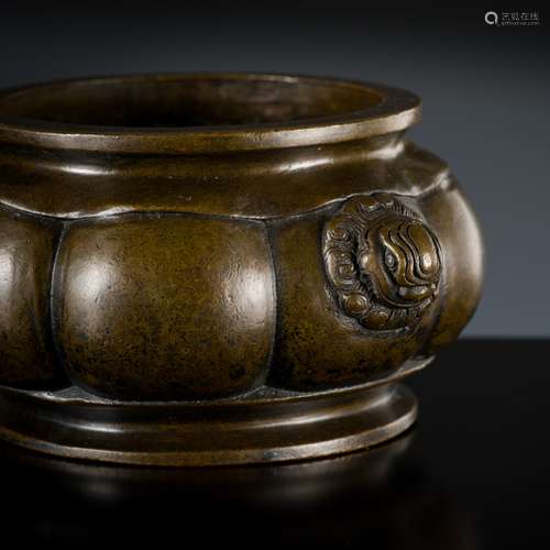 A BRONZE CENSER, YUE SHANG MARK, QING DYNASTY