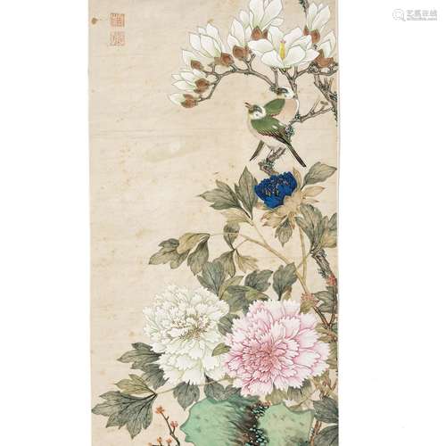 A ‘MAGPIES’ PAINTING FROM THE IMPERIAL PALACE IN BEIJING, QI...