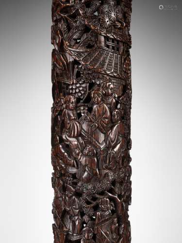 A CARVED AND RETICULATED BAMBOO PARFUMIER, CHINA, 18TH CENTU...