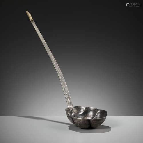 A LARGE AND FINE SILVER LADLE, TANG DYNASTY