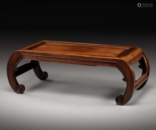 A HUANGHUALI KANG TABLE, CHINA, LAST QUARTER OF THE 18TH CEN...