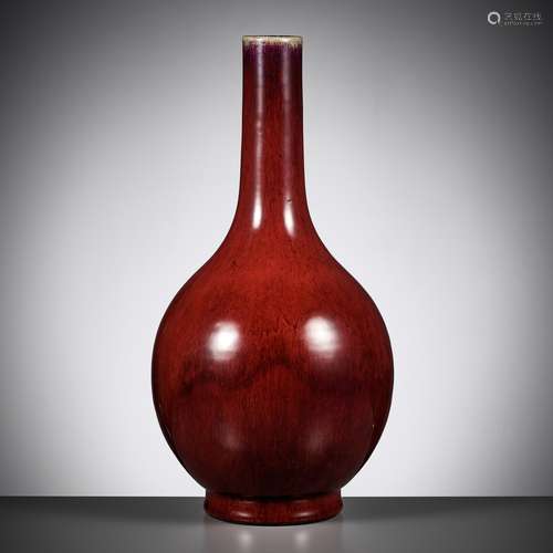 A SUPERB LANGYAO BOTTLE VASE, CHANGJINGPING, CHINA, 18TH CEN...