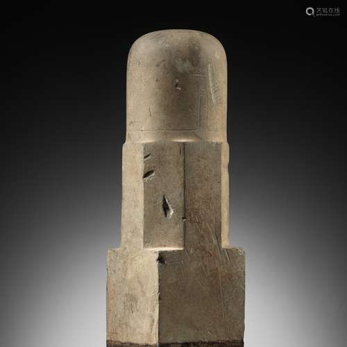 A SANDSTONE LINGAM, ANGKOR PERIOD