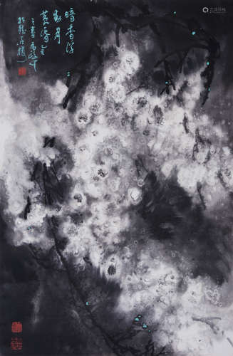 王为政(b.1944) 暗香浮动 1985年作 设色纸本 立轴