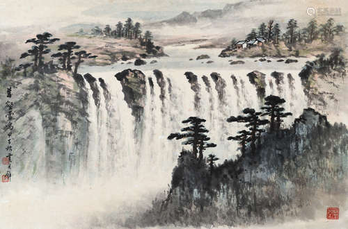 黄君璧［1898-1991］ 万壑雷鸣图