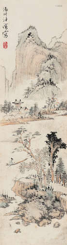 汪慎生［1896-1972］ 秋江泛棹图