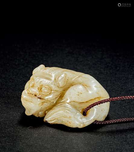 「明」 白玉瑞兽