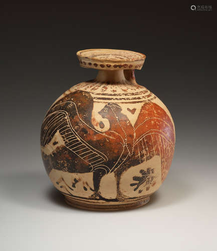 A CORINTHIAN LARGE POTTERY ARYBALLOS WITH SIREN  一个带海妖的...