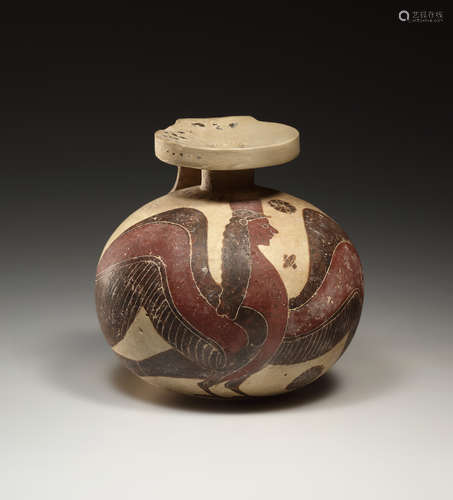 A CORINTHIAN POTTERY ARYBALLOS WITH SIREN  一个带海妖的科林斯...