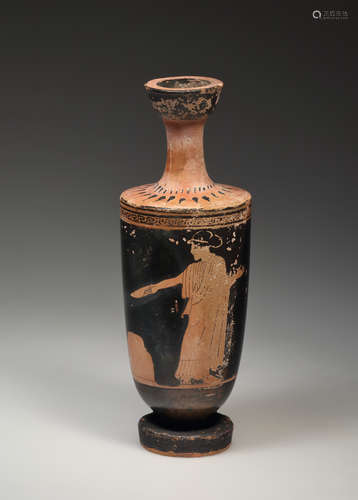 AN ATTIC RED-FIGURE LEKYTHOS  一个古风红色雕刻的lekythos