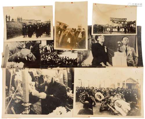 1946年摄制 陶行知先生公葬礼照片 纸本 8张