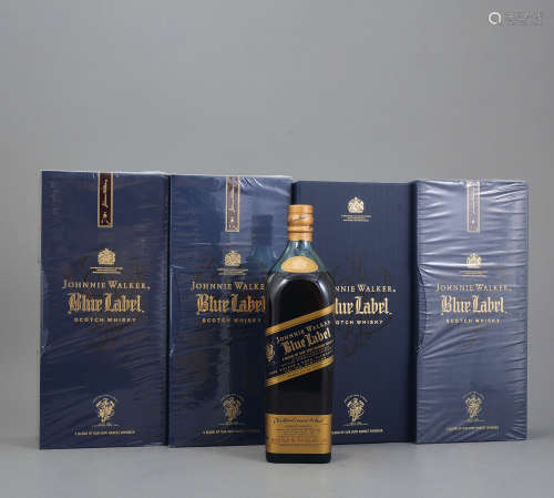 Johnnie Walker Blue Label Scotch Whisky 一組四支