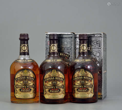 Chivas Regal 12 Years Old Blended Scotch Whisky 三支