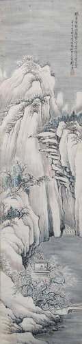 刘子清(1889-？) 雪景山水  设色纸本 立轴