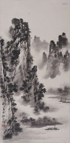 郭传璋(1912-1990) 漓江春暖  水墨纸本 立轴