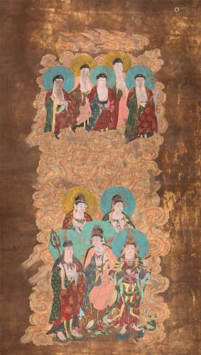 佚名 佛教人物（绢本） 立轴