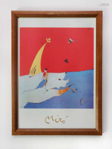 胡安·米罗∣Landscape 风景 1980年代 纸本彩色版画