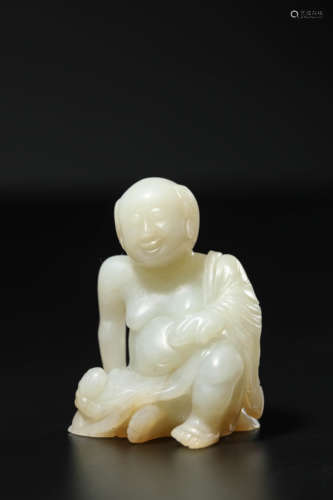 A Jade Liuhai and Toad Carving