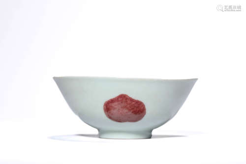 A Porcelain Copper-Red-Glazed Bowl