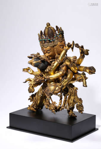 A Tibetan Dansati Style Cakrasamvara Statue