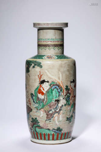 A Porcelain Eucai Figure Vase