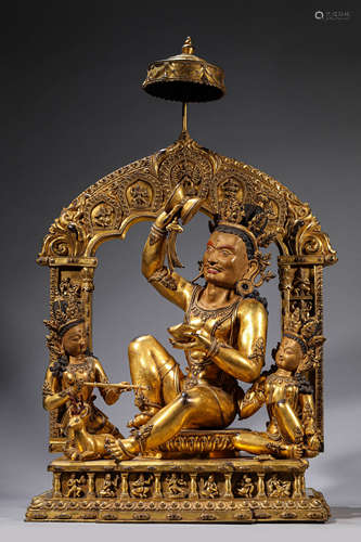 A Tibetan Mahasiddhas Statue