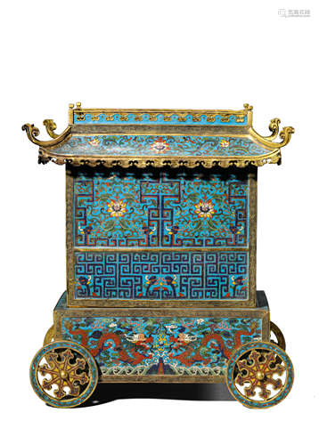 A Cloisonne Enamel Carriage