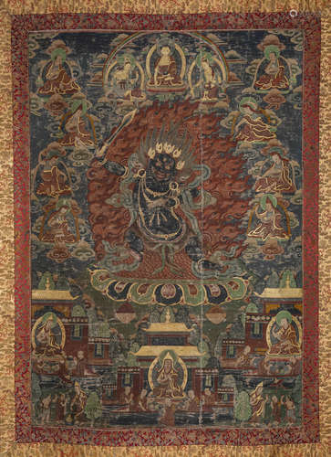 A Thangka of Cakrasamvara Statue