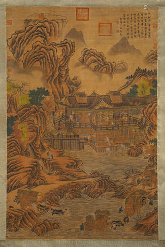 A Chinese Scroll Painting by Xu Yang