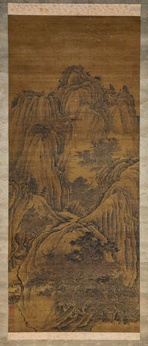 A Chinese Scroll Painting by Guan Tong