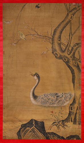 A Chinese Scroll Painting by Cui Bai