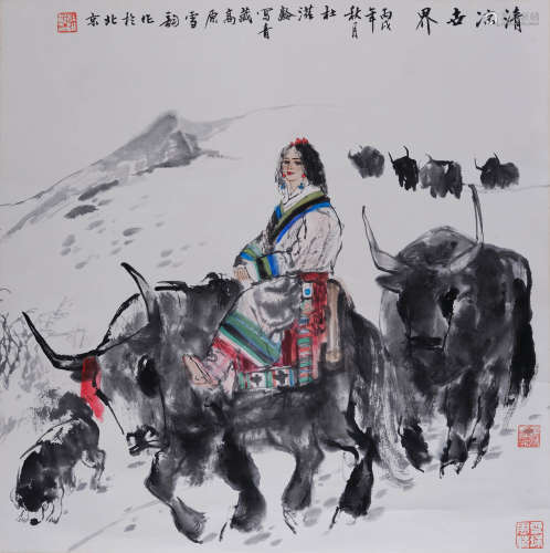 杜滋龄(1941-2023) 雪域风情 2006年作 设色纸本 立轴