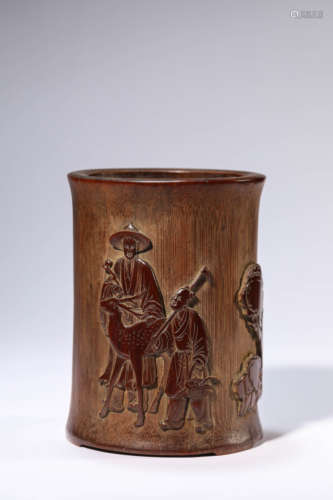 A Bamboo Poem Brush Pot