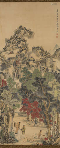 A Chinese Scroll Painting by Chen Shao Mei