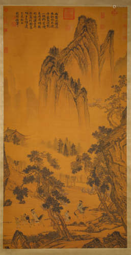 A Chinese Scroll Painting by Li Tang