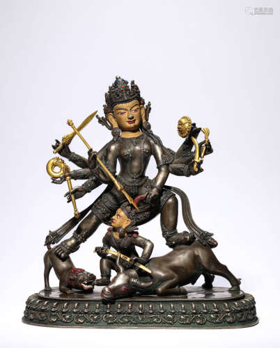 A Silver Mahasiddhas Statue